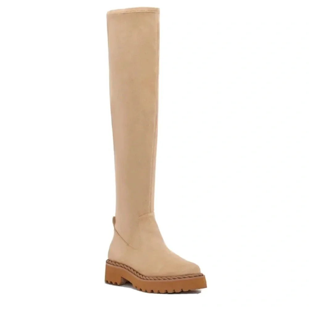 VINCE CAMUTO MELLEYA OVER THE KNEE BOOT TAN 9.5 MEDIUM NEW